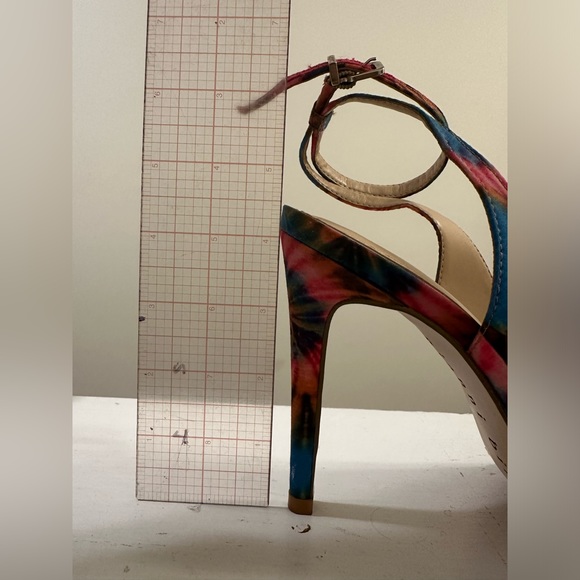 GIANNI BINI TYE DYE STUDDED ANKLE WRAP STRAP PUMPS - Picture 9 of 9